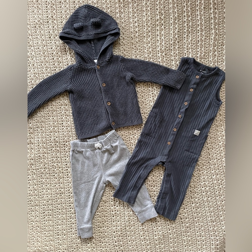 9M Baby boy bundle cotton sweater set